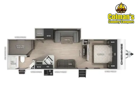 Photos of 2022 Forest River Cherokee Grey Wolf  274BRB for sale in Hartford, IL at Colman's Country Campers