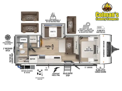 Another view of 2026 Forest River Surveyor Legend  252RBLE for sale in Hartford, IL at Colman's Country Campers