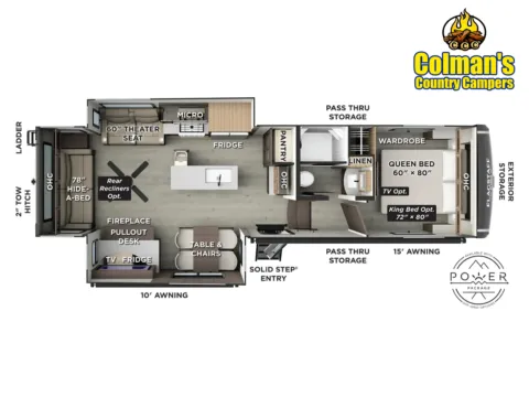Another view of 2026 Forest River Flagstaff Classic  331RL for sale in Hartford, IL at Colman's Country Campers