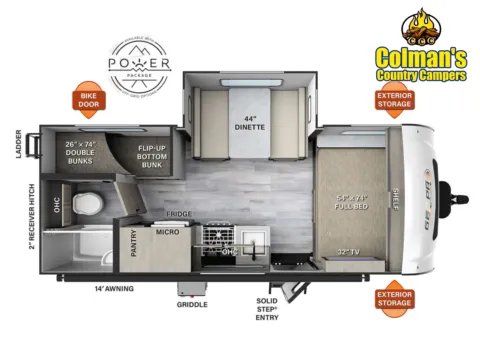 Photos of 2024 Forest River Rockwood GEO PRO  20BHS for sale in Hartford, IL at Colman's Country Campers