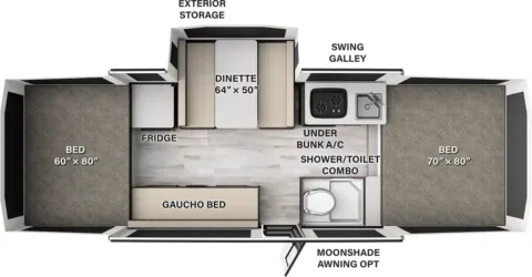 Another view of 2026 Forest River Flagstaff MAC 238MT for sale in Hartford, IL at Colman's Country Campers