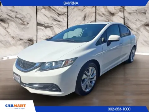White 2013 Honda Civic LX Sedan 4D for sale in Smyrna, DE