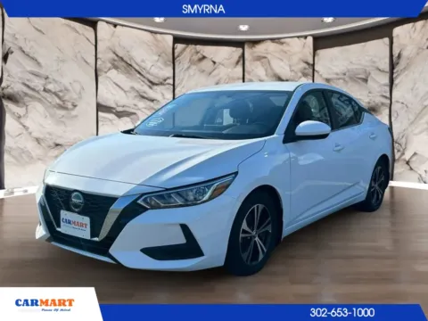 White 2021 Nissan Sentra SV Sedan 4D for sale in Smyrna, DE