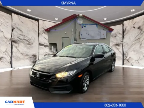 Black 2018 Honda Civic LX Sedan 4D for sale in Smyrna, DE