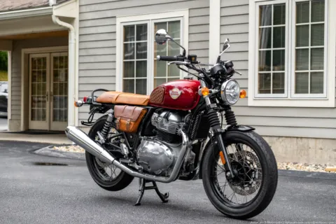 Another view of 2026 Royal Enfield Interceptor INT650 Canyon Red Custom for sale in Boxborough, MA at Boxborough Showroom & Service Center