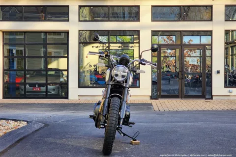 Another view of 2026 Royal Enfield Bear 650 Wild Honey for sale in Boxborough, MA at Boxborough