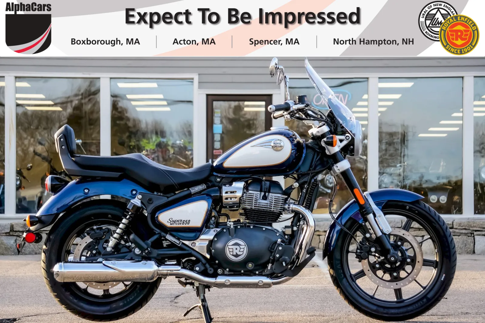 Blue 2026 Royal Enfield Super Meteor 650 Celestial Blue for sale in Boxborough, MA