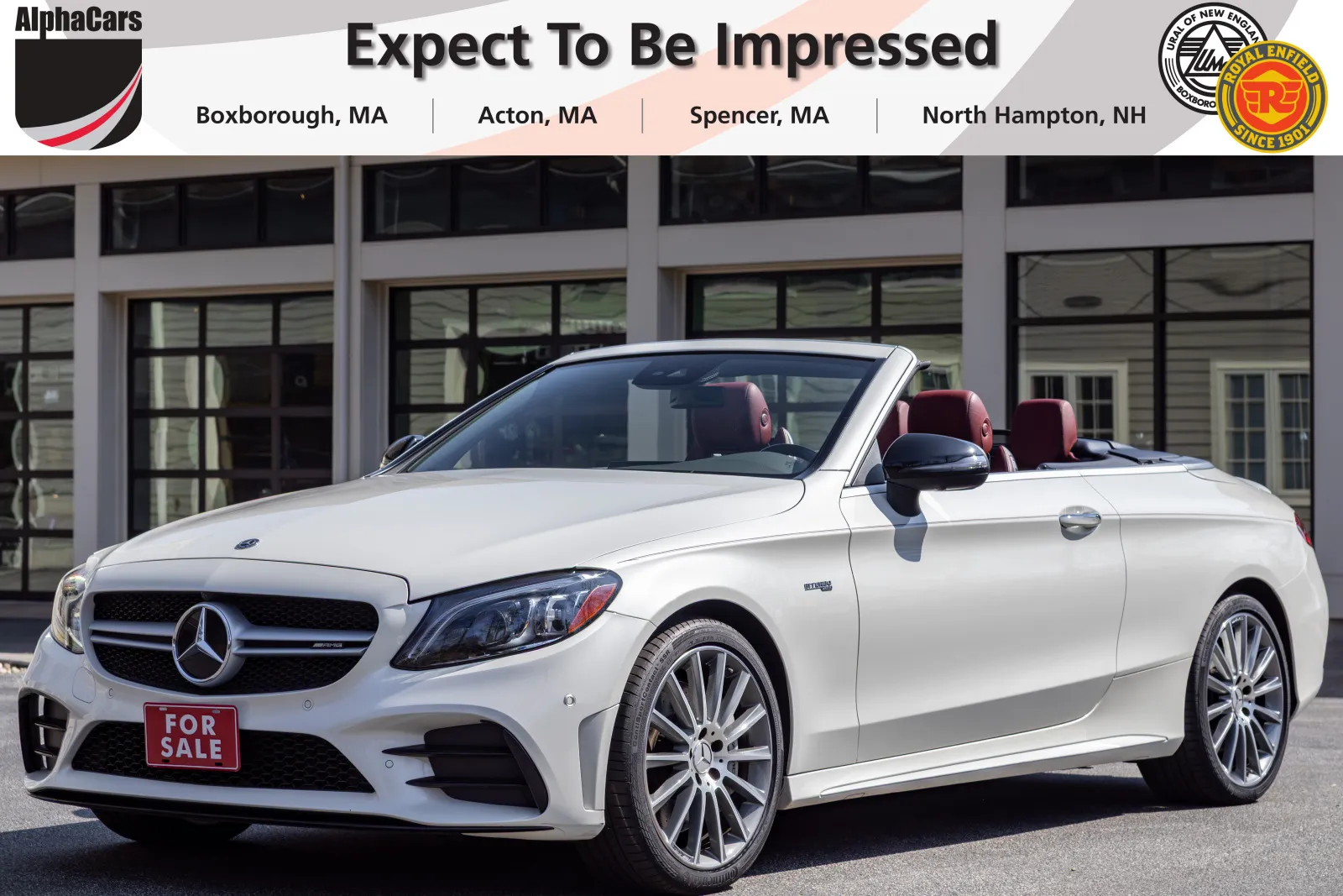 White 2019 Mercedes-Benz AMG C 43 4MATIC Convertible for sale in Boxborough, MA