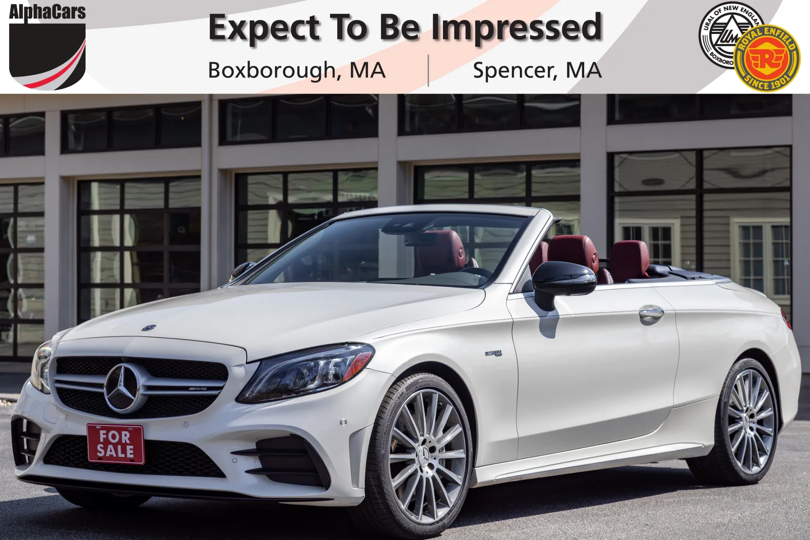 White 2019 Mercedes-Benz AMG C 43 4MATIC Convertible for sale in Boxborough, MA