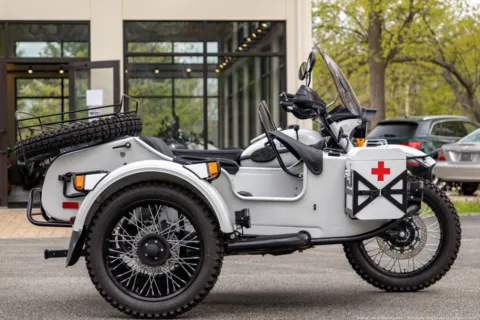 Another view of 2023 Ural Gear Up 2WD Rainier White Overland for sale in Boxborough, MA at Boxborough Showroom & Service Center
