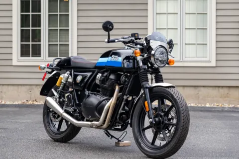 Photos of 2024 Royal Enfield Continental GT 650 Slipstream Blue Custom for sale in Boxborough, MA at Boxborough Showroom & Service Center