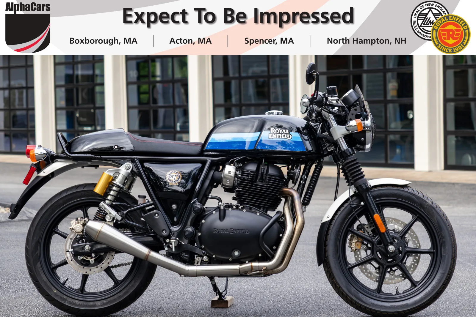 Blue 2024 Royal Enfield Continental GT 650 Slipstream Blue Custom for sale in Boxborough, MA