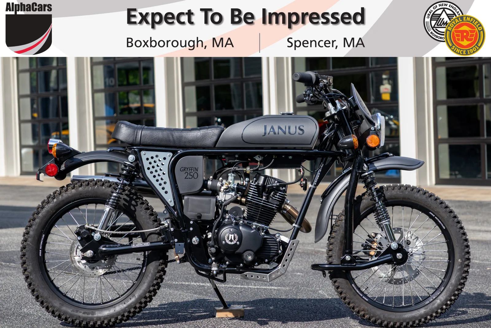 Black 2022 Janus Gryffin 250 Scrambler for sale in Boxborough, MA