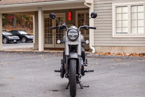 Another view of 2027 Royal Enfield Classic 350 Gun Grey for sale in Boxborough, MA at Boxborough Showroom & Service Center