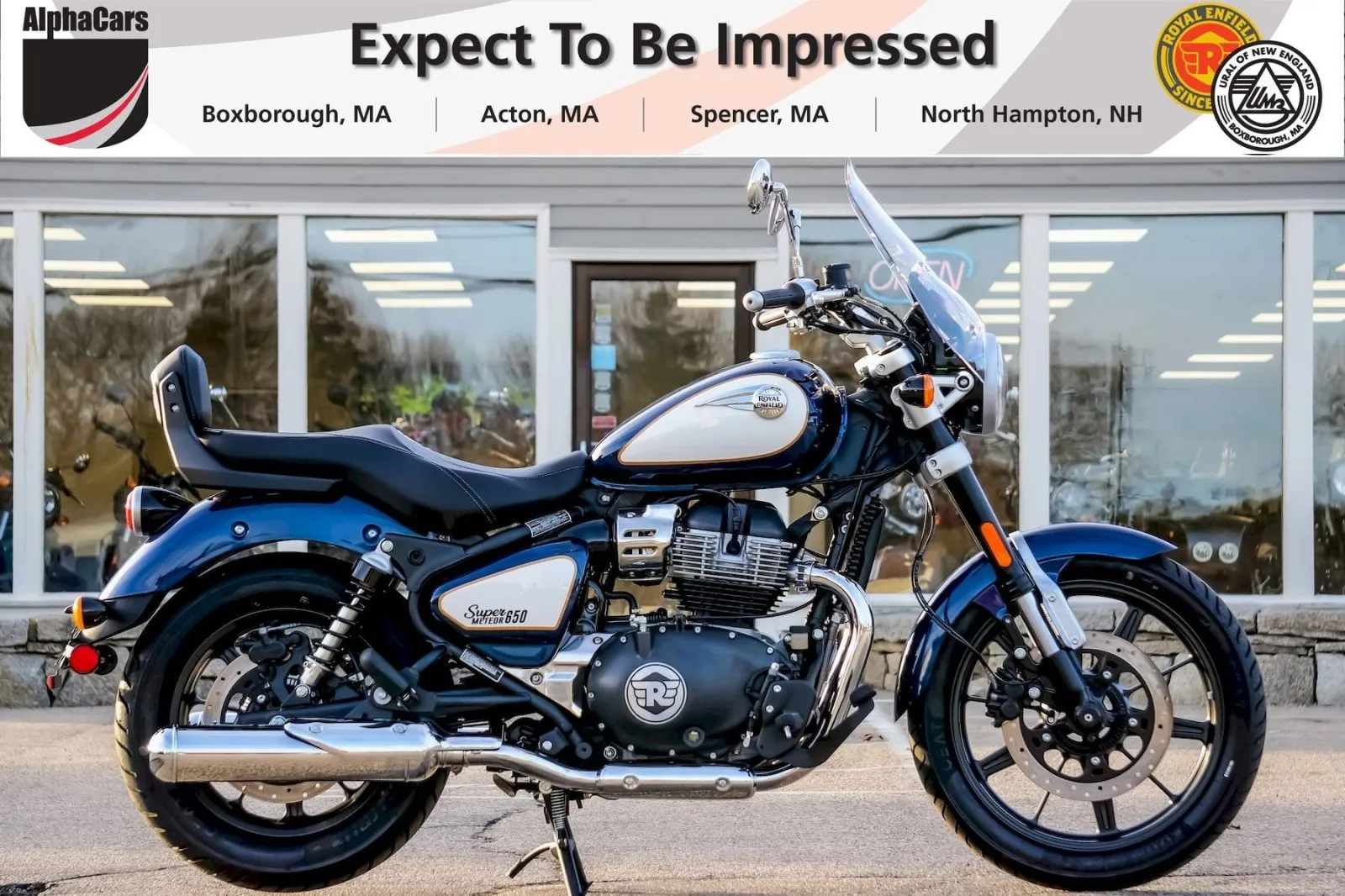 Blue 2024 Royal Enfield Super Meteor 650 Celestial Blue for sale in Boxborough, MA