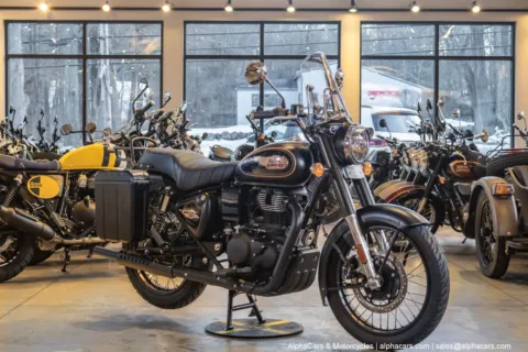 Another view of 2024 Royal Enfield Bullet 350 Black Gold Custom for sale in Boxborough, MA at Boxborough Showroom & Service Center