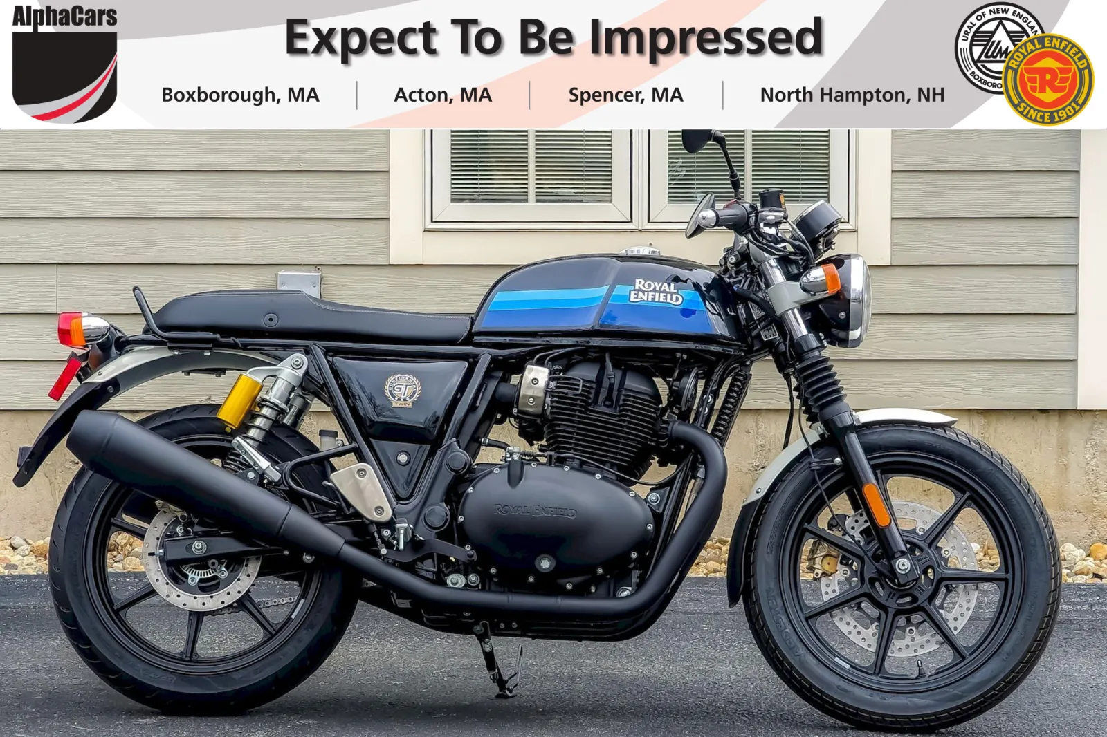 Blue 2024 Royal Enfield Continental GT 650 Slipstream Blue for sale in Boxborough, MA