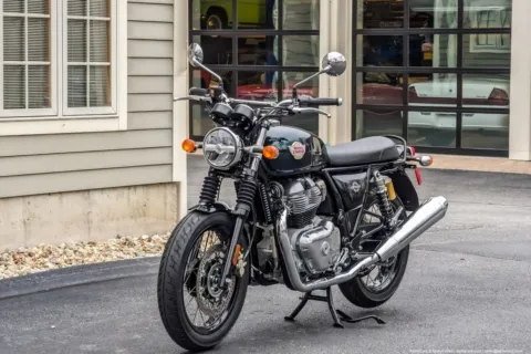Another view of 2024 Royal Enfield Interceptor INT650 Cali Green for sale in Boxborough, MA at Boxborough