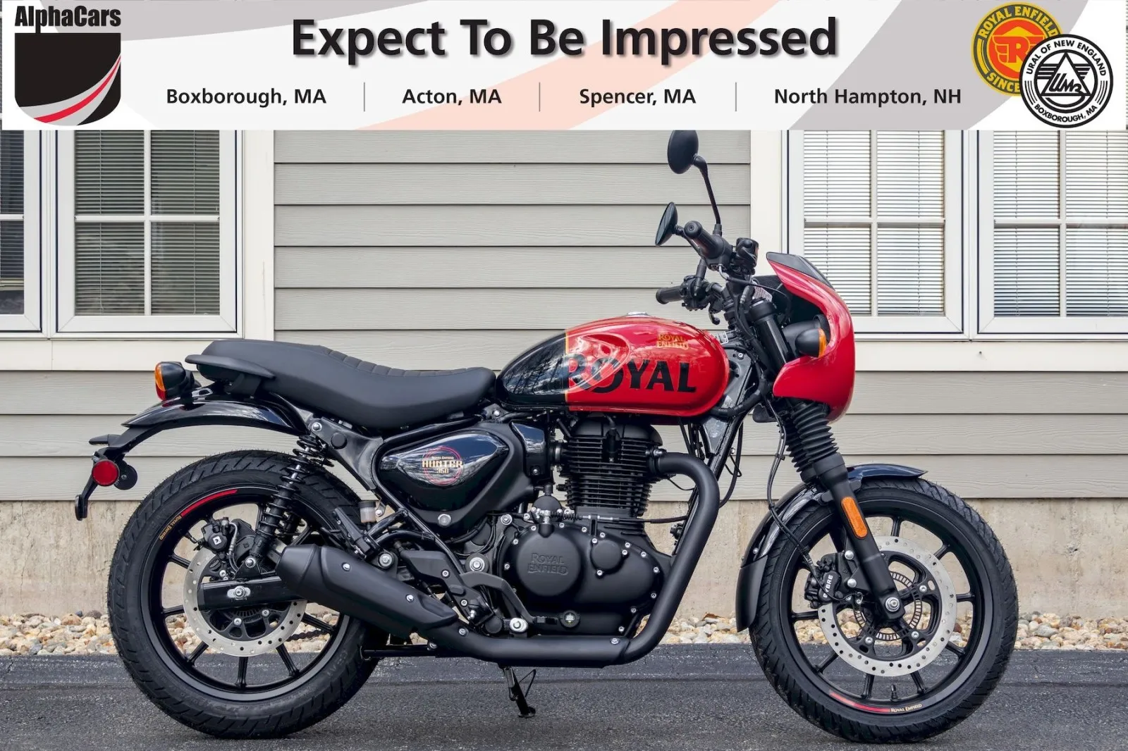 Red 2024 Royal Enfield Hunter 350 Rebel Red Cafe for sale in Boxborough, MA