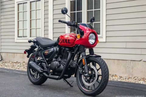 Photos of 2024 Royal Enfield Hunter 350 Rebel Red Cafe for sale in Boxborough, MA at Boxborough Showroom & Service Center