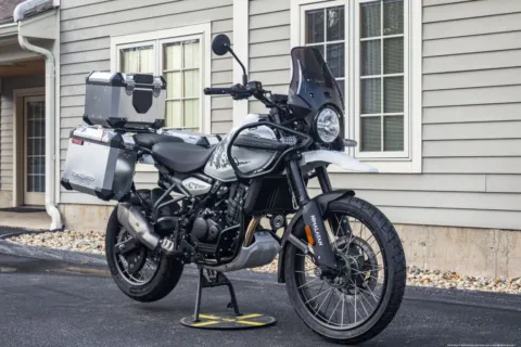 Another view of 2025 Royal Enfield Himalayan 450 Kamet White Tubeless Rally for sale in Boxborough, MA at Boxborough Showroom & Service Center