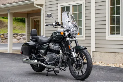 Photos of 2024 Royal Enfield Super Meteor 650 Astral Green Touring for sale in Boxborough, MA at Boxborough Showroom & Service Center