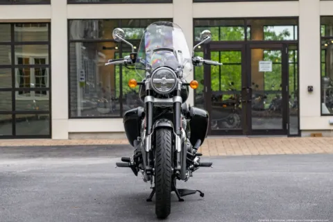 Another view of 2024 Royal Enfield Super Meteor 650 Astral Green Touring for sale in Boxborough, MA at Boxborough Showroom & Service Center
