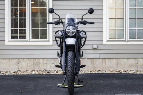 Another view of 2026 Royal Enfield Himalayan 450 Kamet White Tubeless for sale in Boxborough, MA at Boxborough Showroom & Service Center