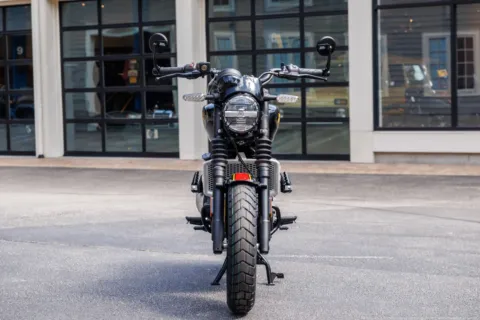 Another view of 2026 Royal Enfield Guerrilla 450 Playa Black Launch Edition for sale in Boxborough, MA at Boxborough Showroom & Service Center