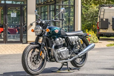 Another view of 2024 Royal Enfield Interceptor INT650 Cali Green Custom for sale in Boxborough, MA at Boxborough Showroom & Service Center