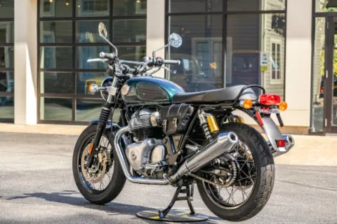 More photos of 2024 Royal Enfield Interceptor INT650 Cali Green Custom at Boxborough, MA