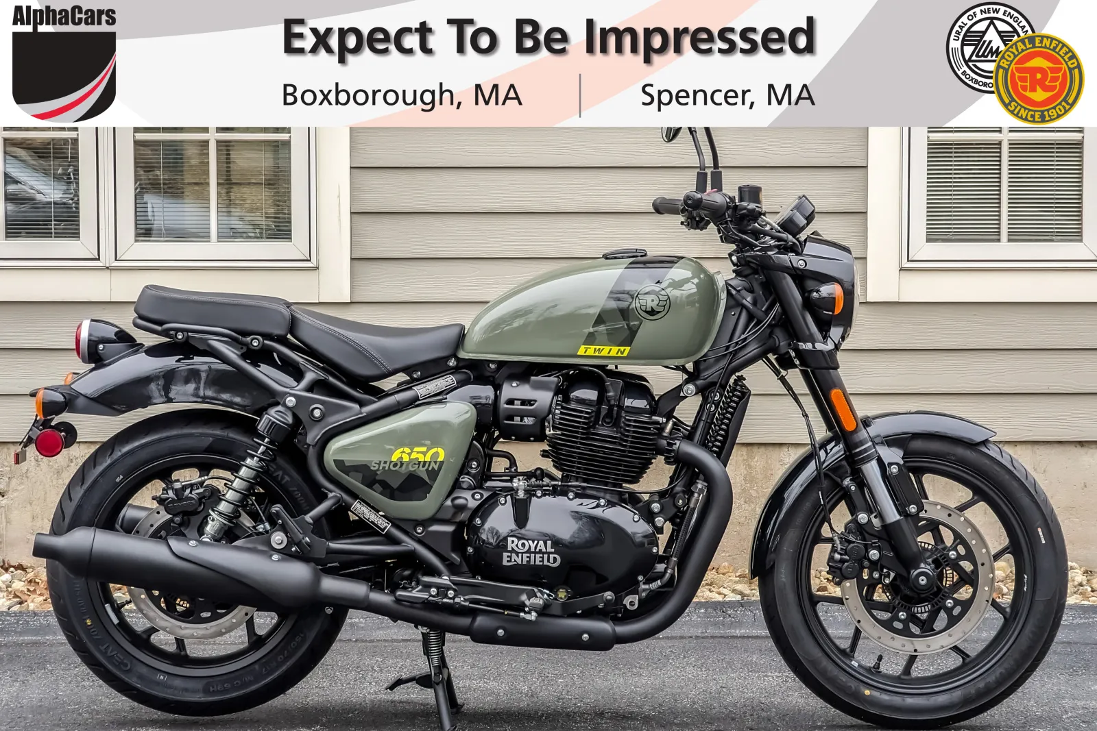 Green 2026 Royal Enfield Shotgun 650 Green Drill for sale in Boxborough, MA