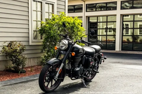 Another view of 2024 Royal Enfield Classic 350 Dark Stealth Black for sale in Boxborough, MA at Boxborough
