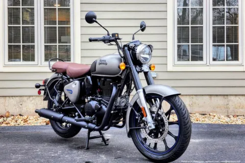 Another view of 2024 Royal Enfield Classic 350 Dark Gunmetal Grey for sale in Boxborough, MA at Boxborough Showroom & Service Center