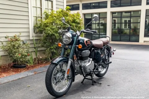 Another view of 2024 Royal Enfield Classic 350 Halcyon Green for sale in Boxborough, MA at Boxborough