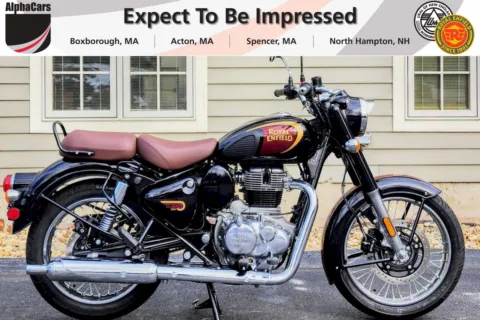 Photos of 2024 Royal Enfield Classic 350 Halcyon Black for sale in Boxborough, MA at Boxborough Showroom & Service Center