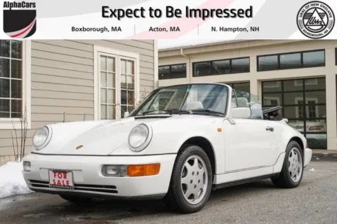 White 1990 Porsche 911 Carrera 2 Cabriolet for sale in Boxborough, MA