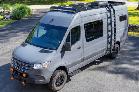 Another view of 2021 Mercedes-Benz Sprinter 2500 High Roof 170 4x4 Overland Camper V6 Turbo-Diesel for sale in Boxborough, MA at Boxborough