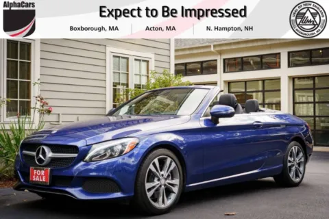 Blue 2017 Mercedes-Benz C-Class C300 4Matic Cabriolet for sale in Boxborough, MA