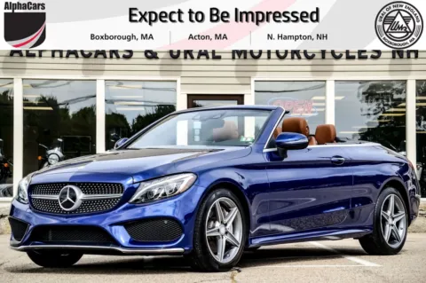 Blue 2017 Mercedes-Benz C-Class C300 4MATIC Coupe for sale in Boxborough, MA