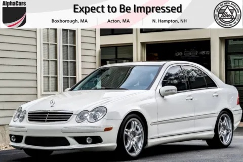 White 2005 Mercedes-Benz C-Class C55 AMG Sport Sedan for sale in Boxborough, MA
