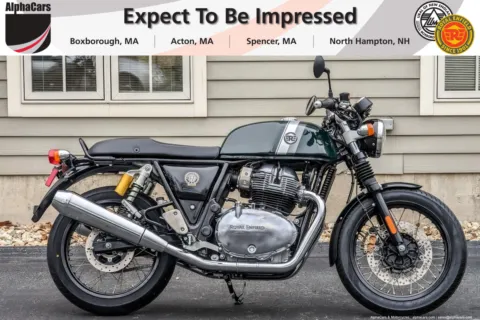 Photos of 2026 Royal Enfield Continental GT 650 British Racing Green for sale in Boxborough, MA at Boxborough Showroom & Service Center