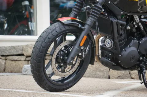 Another view of 2026 Royal Enfield Guerrilla 450 Playa Black for sale in North Hampton, NH at North Hampton