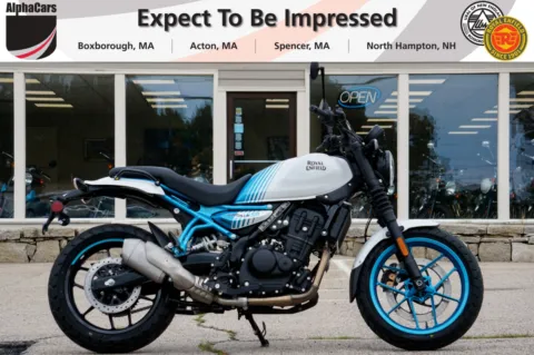 Photos of 2026 Royal Enfield Guerrilla 450 Brava Blue for sale in North Hampton, NH at North Hampton Showroom