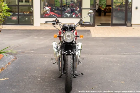 Another view of 2026 Royal Enfield Interceptor INT650 Canyon Red for sale in Spencer, MA at Spencer Showroom
