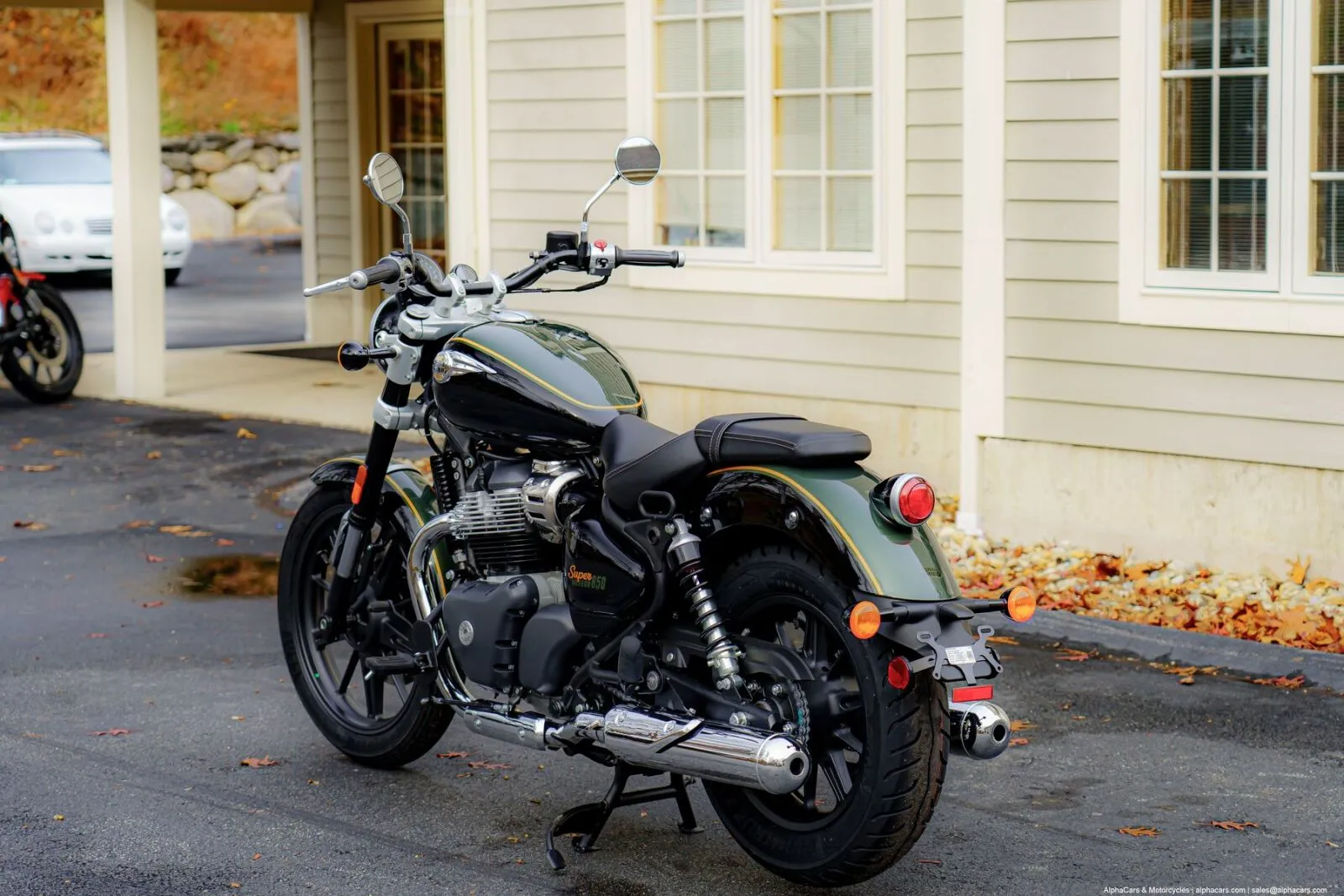 More photos of 2026 Royal Enfield Super Meteor 650 Interstellar Green at Spencer Showroom, MA