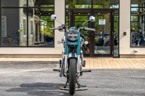 Another view of 2027 Royal Enfield Classic 350 Emerald Green for sale in Spencer, MA at Spencer Showroom