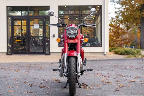 Another view of 2027 Royal Enfield Classic 350 Madras Red for sale in Spencer, MA at Spencer Showroom