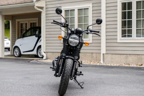 Another view of 2027 Royal Enfield Hunter 350 Graphite Grey for sale in Spencer, MA at Spencer Showroom