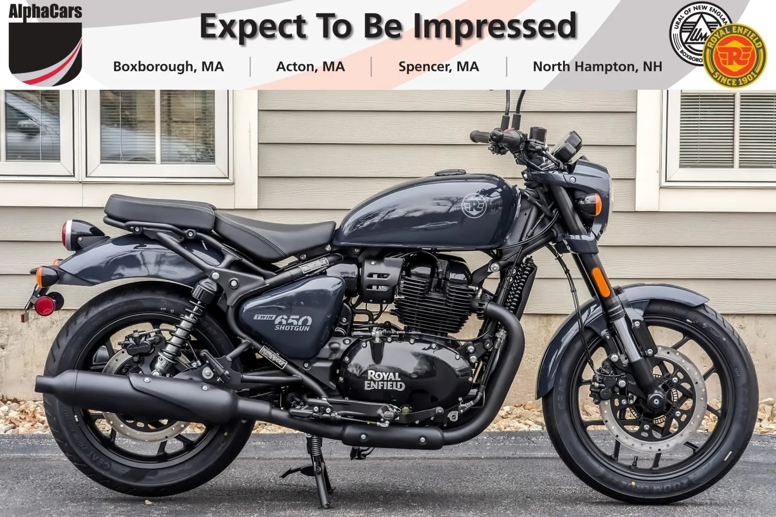 Gray 2026 Royal Enfield Shotgun 650 Sheet Metal Grey for sale in Spencer, MA